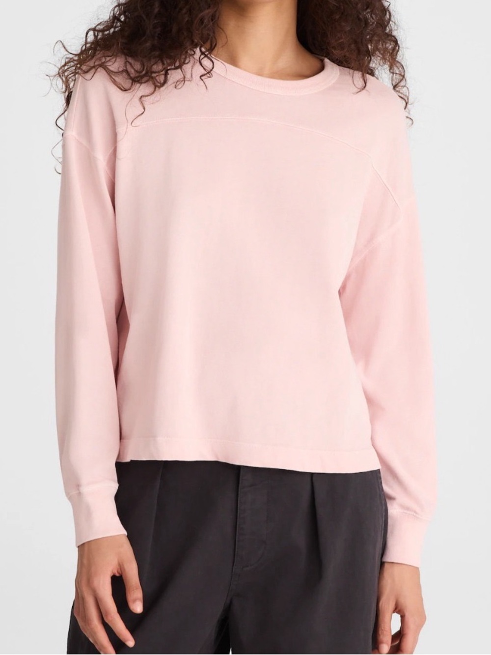 Madewell Relaxed Crewneck Long Sleeve Tee Pink